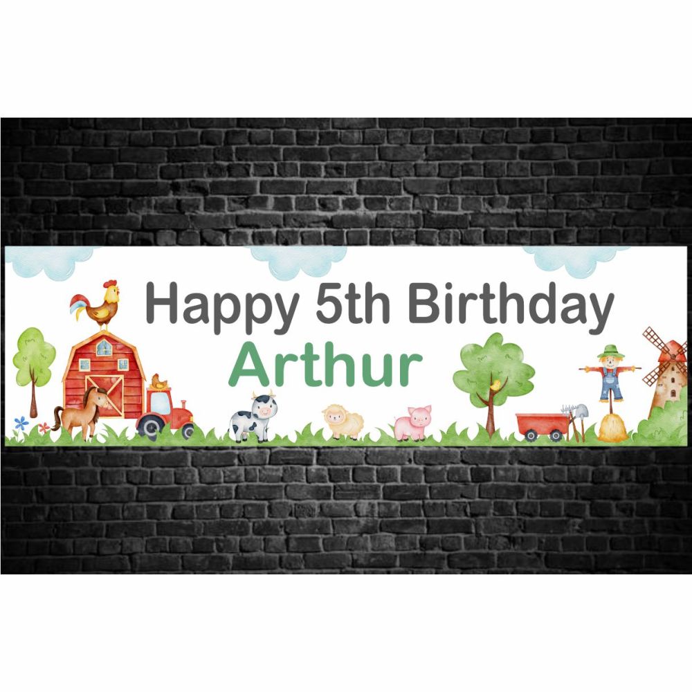 Farmyard Themed Personalised Banner